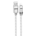hoco U113 2.4A USB to 8 Pin Silicone Data Cable, Length: 1m(Silver)