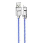 hoco U113 2.4A USB to 8 Pin Silicone Data Cable, Length: 1m(Blue)