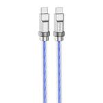 hoco U113 100W USB-C/Type-C to USB-C/Type-C Silicone Data Cable, Length: 1m(Blue)