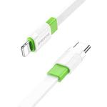 Borofone BX89 Type-C to 8 Pin Union PD Charging Data Cable, Length:1m(White Green)