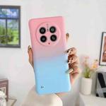 For Huawei P50 Frameless Skin Feel Gradient Phone Case(Pink Blue)