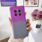 For Huawei P50 Frameless Skin Feel Gradient Phone Case(Dark Purple Grey)