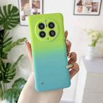For Huawei P50 Pro Frameless Skin Feel Gradient Phone Case(Green Blue)