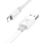 Borofone BX89 USB to 8 Pin Union 2.4A Charging Data Cable, Length:1m(White Gray)