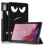 For Lenovo Tab M9 TB-310FU 3-folding Coloured Drawing Leather Smart Tablet Case(Big Eyes)