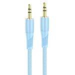 hoco UPA25 AUX Transparent Exploration Version 3.5mm Male to Male Audio Cable, Length: 1m(Blue)