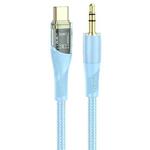 hoco UPA25 Transparent Exploration Version USB-C/Type-C Digital Audio Conversion Cable, Length: 1m(Blue)