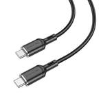 Borofone BX90 Type-C to Type-C Cyber 60W Charging Data Cable, Length:1m(Black)