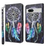 For Google Pixel 7a 5G 3D Painted Leather Phone Case(Colorful Dreamcatcher)