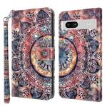 For Google Pixel 7a 5G 3D Painted Leather Phone Case(Colorful Mandala)
