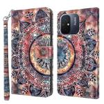 For Xiaomi Redmi 11A 3D Painted Leather Phone Case(Colorful Mandala)