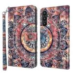 For Samsung Galaxy A34 3D Painted Leather Phone Case(Colorful Mandala)