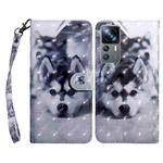 For Xiaomi 12T Pro 3D Painted Leather Phone Case(Husky)