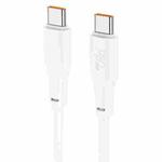 hoco X93 60W USB-C/Type-C to USB-C/Type-C Fast Charge Data Cable, Length:1m(White)
