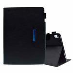 For iPad 10th Gen 10.9 2022 Suede Cross Texture Magnetic Clasp Leather Tablet Case(Black)