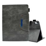 For iPad 10th Gen 10.9 2022 Suede Cross Texture Magnetic Clasp Leather Tablet Case(Grey)