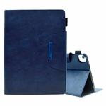 For iPad Pro 11 2022/2021/2020 / Air 10.9 2022 / 2020 Suede Cross Texture Magnetic Clasp Leather Tablet Case(Blue)