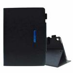 For iPad 10.2 2020&2019 / Air 10.5 Suede Cross Texture Magnetic Clasp Leather Tablet Case(Black)