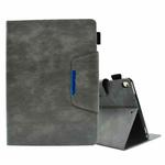 For iPad 10.2 2020&2019 / Air 10.5 Suede Cross Texture Magnetic Clasp Leather Tablet Case(Grey)