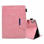 For iPad mini 6 Suede Cross Texture Magnetic Clasp Leather Tablet Case(Pink)
