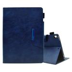For iPad 9.7 2018&2017/Air 2/Air Suede Cross Texture Magnetic Clasp Leather Tablet Case(Blue)