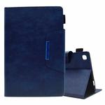 For Samsung Galaxy Tab A7 Lite Suede Cross Texture Magnetic Clasp Leather Tablet Case(Blue)