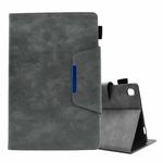 For Samsung Galaxy Tab A7 10.4 2022/2020 Suede Cross Texture Magnetic Clasp Leather Tablet Case(Grey)