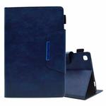 For Samsung Galaxy Tab A7 10.4 2022/2020 Suede Cross Texture Magnetic Clasp Leather Tablet Case(Blue)