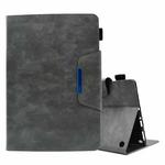 For Amazon Fire HD 8 2021 / 2022 Suede Cross Texture Magnetic Clasp Leather Tablet Case(Grey)