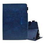 For Amazon Fire HD 8 2021 / 2022 Suede Cross Texture Magnetic Clasp Leather Tablet Case(Blue)