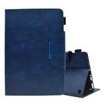 For Amazon Fire HD 10 / HD 10 Plus 2021 Suede Cross Texture Magnetic Clasp Leather Tablet Case(Blue)