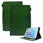 For 7 inch Suede Cross Texture Magnetic Clasp Leather Tablet Case(Green)