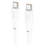 hoco X93 240W USB-C/Type-C to USB-C/Type-C Fast Charge Data Cable, Length:1m(White)