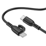 Borofone BX91 Type-C to Type-C Symbol 60W Charging Data Cable, Length:1m(Black)