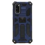 For Galaxy S20 Shockproof TPU + PC Magnetic Protective Case with Holder(Blue)