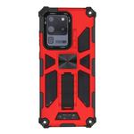 For Galaxy S20 Ultra Shockproof TPU + PC Magnetic Protective Case with Holder(Red)