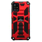 For Galaxy A51 5G Shockproof TPU + PC Magnetic Protective Case with Holder(Red)
