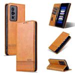 For Xiaomi Redmi K60 / K60 Pro AZNS Magnetic Calf Texture Flip Leather Phone Case(Light Brown)