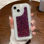 For iPhone 14 Chameleon Sequins Epoxy Phone Case(Red)