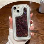 For iPhone 14 Plus Chameleon Sequins Epoxy Phone Case(Colorful)