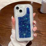 For iPhone 12 Pro Chameleon Sequins Epoxy Phone Case(Blue)