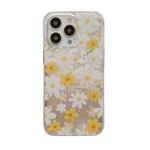 For iPhone 14 Pro Dual-side Silver-pressed Laminating TPU Phone Case(Little Daisy)