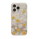 For iPhone 13 Dual-side Silver-pressed Laminating TPU Phone Case(Little Daisy)