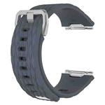 For Fitbit Ionic Dragon Scale Texture Silicone  Watch Band with Buckle, Size:S(Blue Grey)