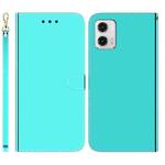 For Motorola Moto G73 Imitated Mirror Surface Horizontal Flip Leather Phone Case(Mint Green)