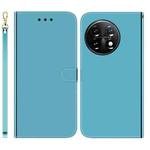 For OnePlus 11 Imitated Mirror Surface Horizontal Flip Leather Phone Case(Blue)