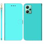 For Xiaomi Redmi Note 12 5G Imitated Mirror Surface Horizontal Flip Leather Phone Case(Mint Green)