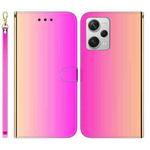 For Xiaomi Redmi Note 12 Pro+ Imitated Mirror Surface Horizontal Flip Leather Phone Case(Gradient Color)