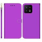 For Xiaomi 13 5G Imitated Mirror Surface Horizontal Flip Leather Phone Case(Purple)