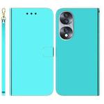For Honor 70 Imitated Mirror Surface Horizontal Flip Leather Phone Case(Mint Green)
